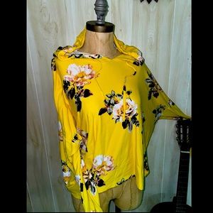 Long Sleeve Shirt with Hoodie- Floral